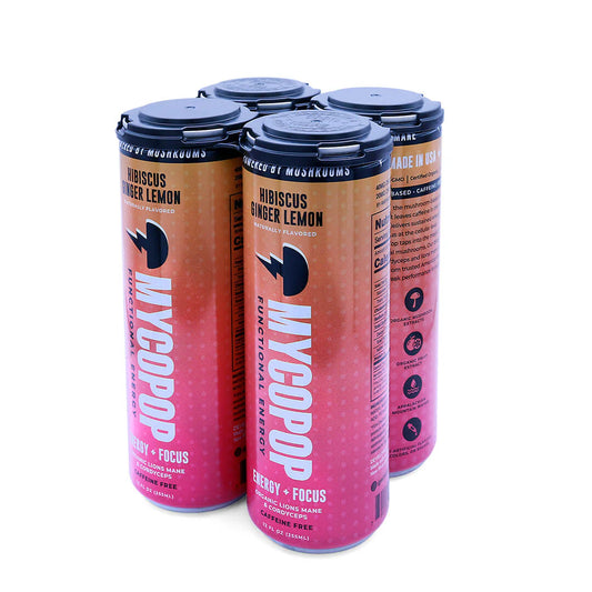 MycoPop Functional Mushroom Energy Drink 4 Pack