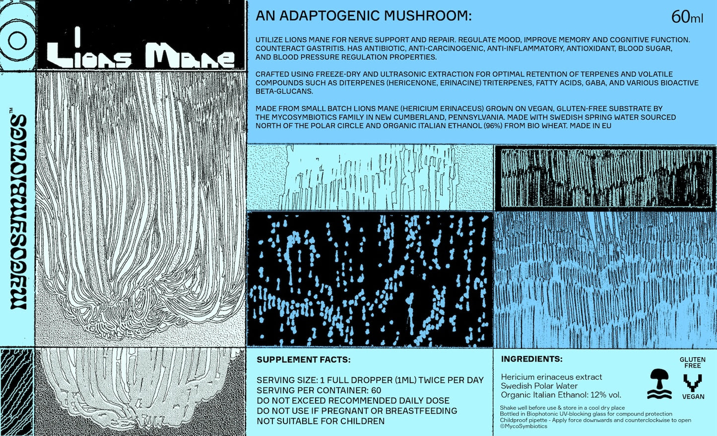 . Mushroom Dual Tincture . (Made in EU)