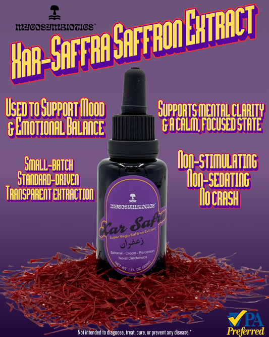 Saffron Extract (Xar-Saffra) – Premium ISO Grade I Mood Support (10mL • 1oz • 2oz)