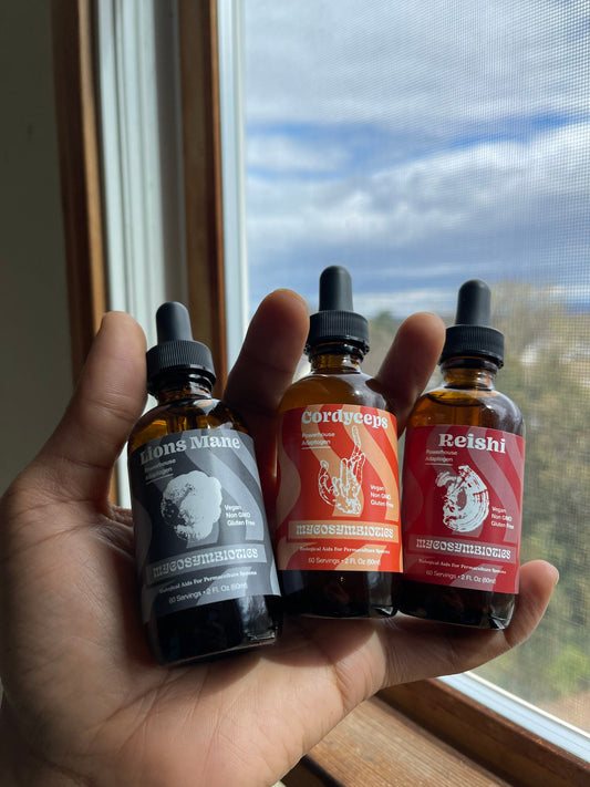 * Mushroom Dual Extract* (Made in USA) Tincture & Glycerite